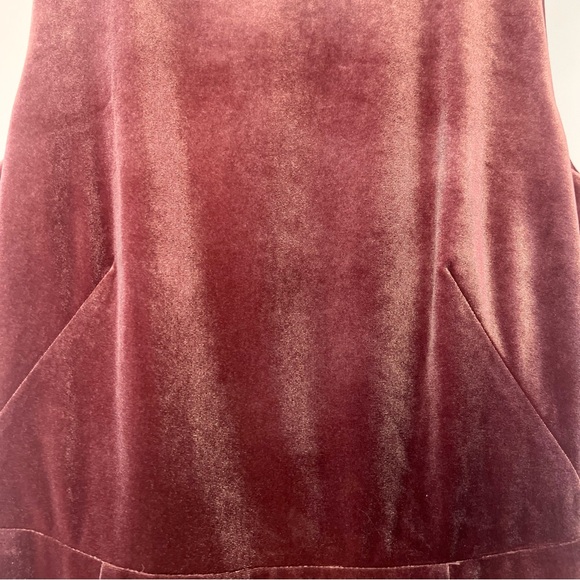 Rebecca Minkoff Tiffany Mauve Velvet Ruffle Hem Sleeveless Sheath Dress - Picture 6 of 9